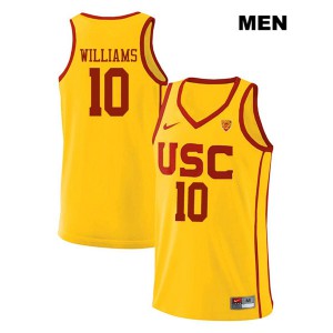 Men's Gus Williams Yellow USC Trojans #10 Player Jersey